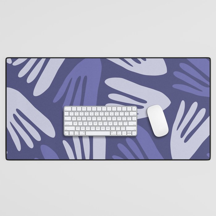 Big Cutouts Papier Découpé Abstract Pattern in Purple and Lavender Desk Mat Gallery Image 1