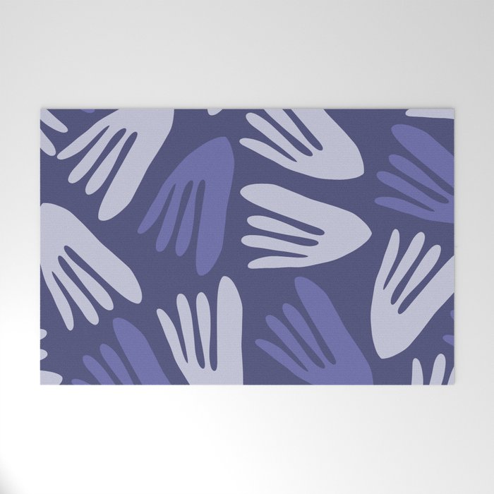 Big Cutouts Papier Découpé Abstract Pattern in Purple and Lavender Welcome Mat Gallery Image 1