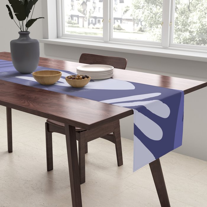 Big Cutouts Papier Découpé Abstract Pattern in Purple and Lavender Table Runner Gallery Image 2