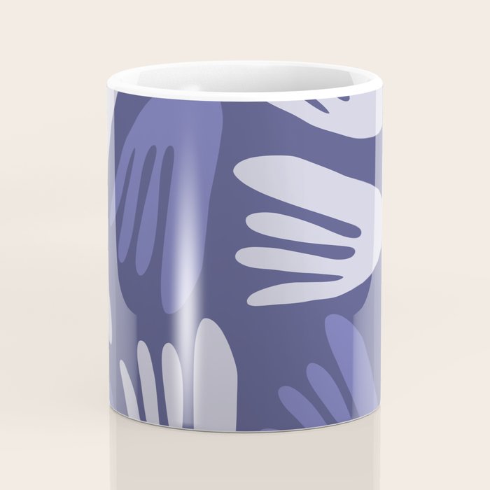 Big Cutouts Papier Découpé Abstract Pattern in Purple and Lavender Coffee Mug Gallery Image 4