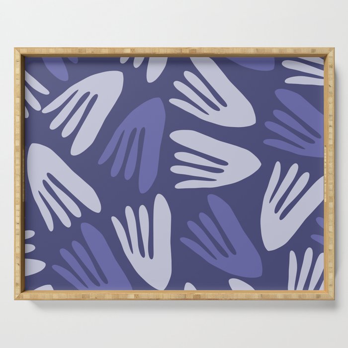 Big Cutouts Papier Découpé Abstract Pattern in Purple and Lavender Serving Tray Gallery Image 1