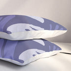 Big Cutouts Papier Découpé Abstract Pattern in Purple and Lavender Pillow Sham Gallery Image 3