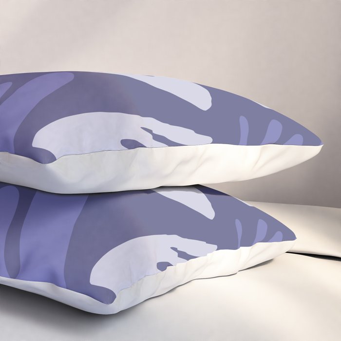 Big Cutouts Papier Découpé Abstract Pattern in Purple and Lavender Pillow Sham Gallery Image 3