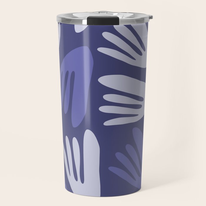 Big Cutouts Papier Découpé Abstract Pattern in Purple and Lavender Travel Mug Gallery Image 1