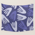 Big Cutouts Papier Découpé Abstract Pattern in Purple and Lavender Wall Tapestry Gallery Image 4