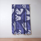 Big Cutouts Papier Découpé Abstract Pattern in Purple and Lavender Window Curtain Gallery Image 3