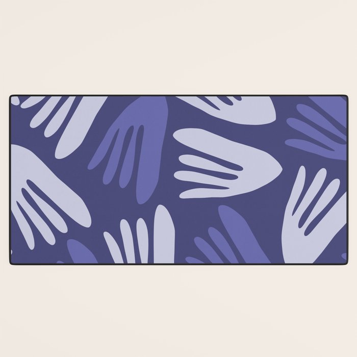 Big Cutouts Papier Découpé Abstract Pattern in Purple and Lavender Desk Mat Gallery Image 3