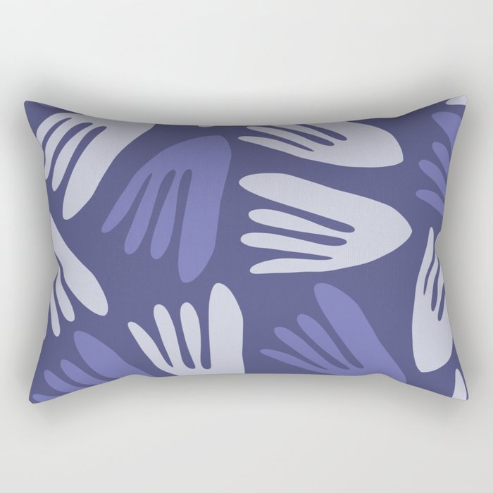 Big Cutouts Papier Découpé Abstract Pattern in Purple and Lavender Rectangular Pillow Gallery Image 2