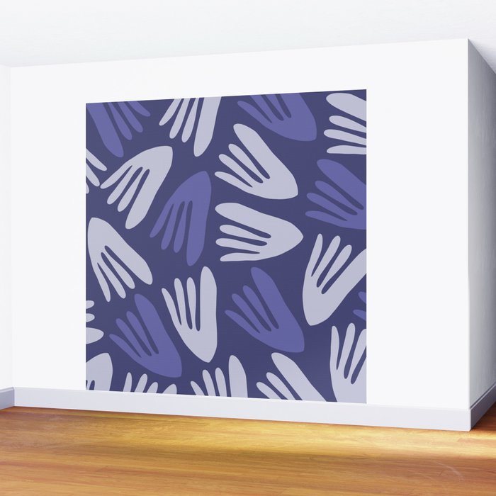 Big Cutouts Papier Découpé Abstract Pattern in Purple and Lavender Wall Mural Gallery Image 2