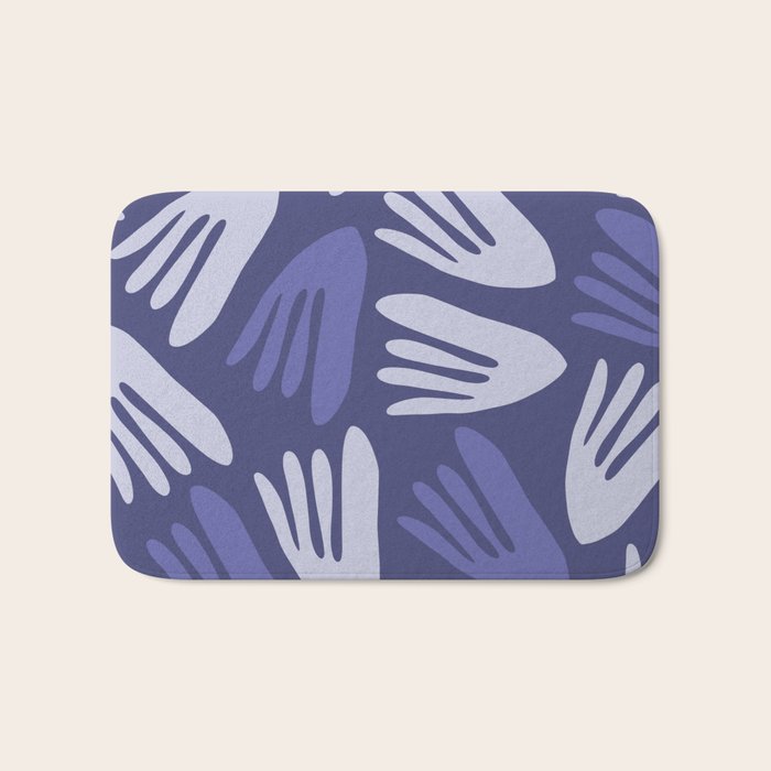 Big Cutouts Papier Découpé Abstract Pattern in Purple and Lavender Bath Mat Gallery Image 1