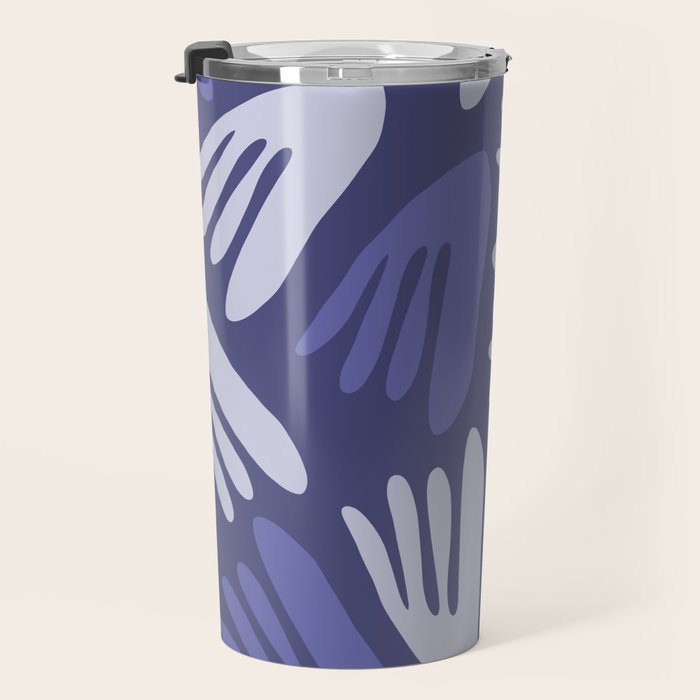 Big Cutouts Papier Découpé Abstract Pattern in Purple and Lavender Travel Mug Gallery Image 3