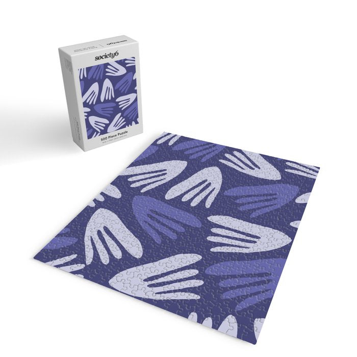 Big Cutouts Papier Découpé Abstract Pattern in Purple and Lavender Jigsaw Puzzle Gallery Image 2