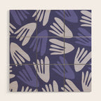 Big Cutouts Papier Découpé Abstract Pattern in Purple and Lavender Wood Wall Art Gallery Image 1