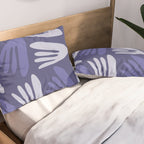 Big Cutouts Papier Découpé Abstract Pattern in Purple and Lavender Pillow Sham Gallery Image 2