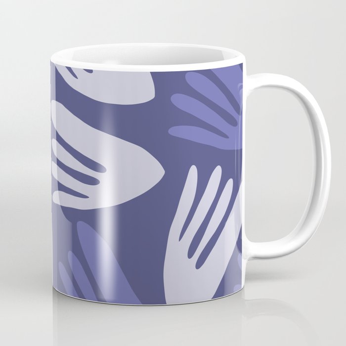Big Cutouts Papier Découpé Abstract Pattern in Purple and Lavender Coffee Mug Gallery Image 1