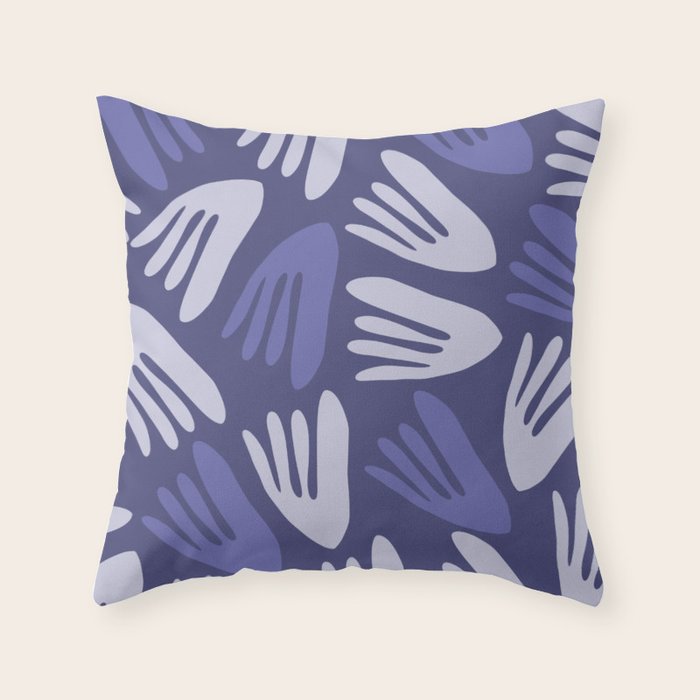 Big Cutouts Papier Découpé Abstract Pattern in Purple and Lavender Throw Pillow Gallery Image 6