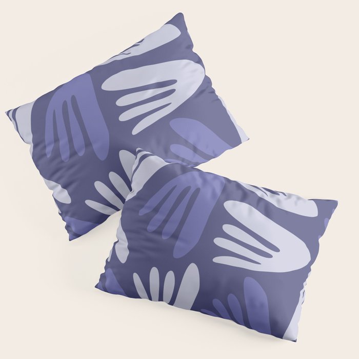 Big Cutouts Papier Découpé Abstract Pattern in Purple and Lavender Pillow Sham Gallery Image 3