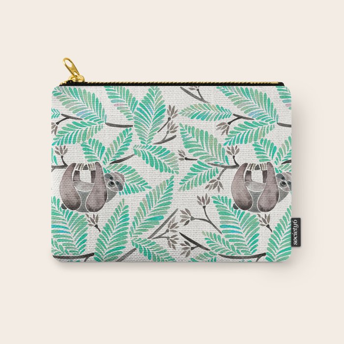 Happy Sloth - Tropical Mint Rainforest Carry All Pouch Gallery Image 1