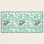 Happy Sloth - Tropical Mint Rainforest Desk Mat Gallery Image 3