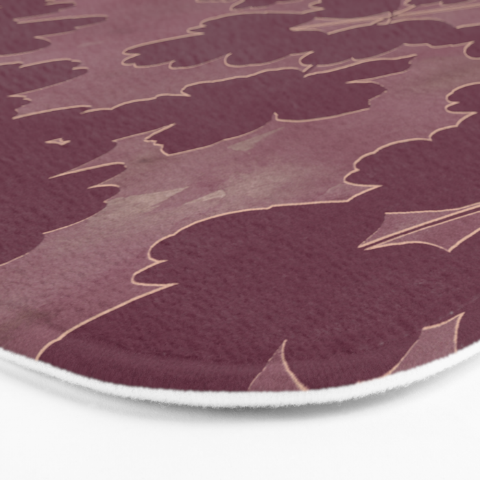 Shadow Poppies - Berry Bath Mat Gallery Image 3