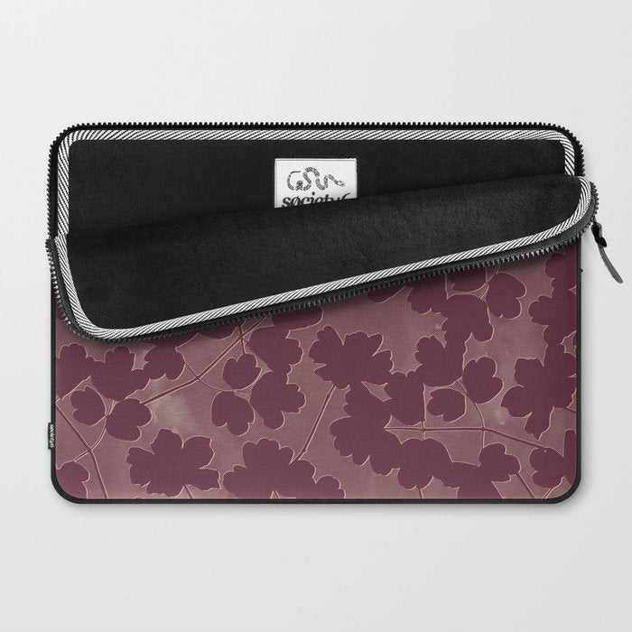 Shadow Poppies - Berry Laptop Sleeve Gallery Image 2