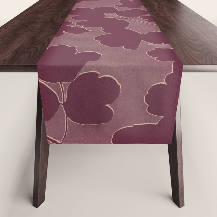 Shadow Poppies - Berry Table Runner Gallery Image 1