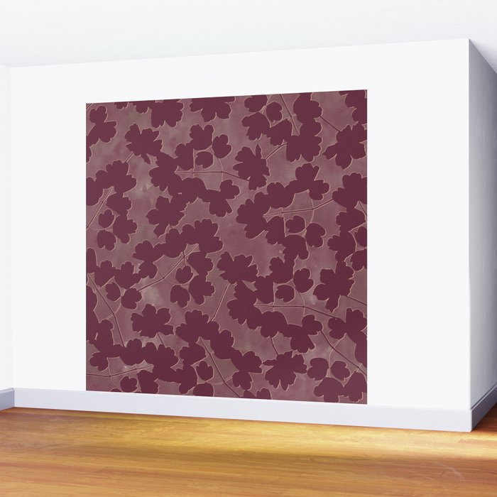 Shadow Poppies - Berry Wall Mural Gallery Image 2