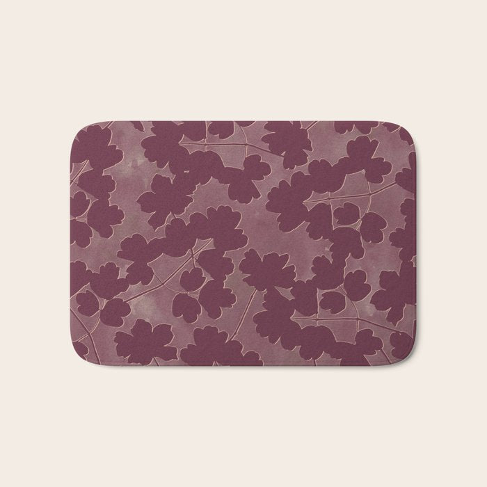 Shadow Poppies - Berry Bath Mat Gallery Image 1
