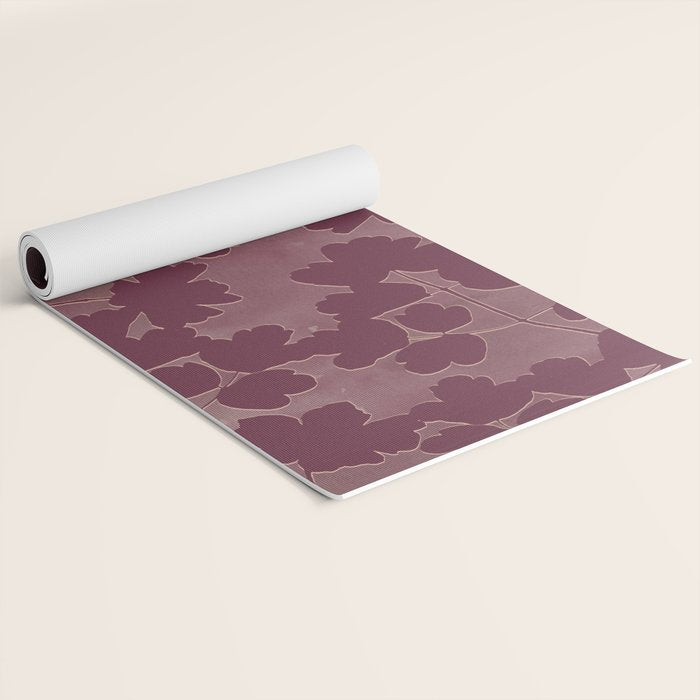 Shadow Poppies - Berry Yoga Mat Gallery Image 2