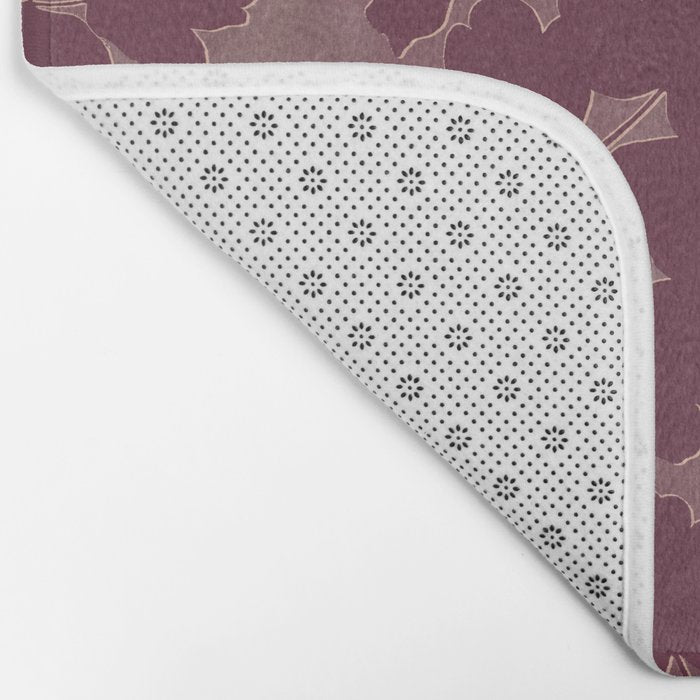 Shadow Poppies - Berry Bath Mat Gallery Image 2