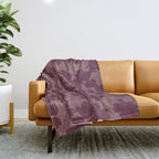 Shadow Poppies - Berry Throw Blanket Gallery Image 1