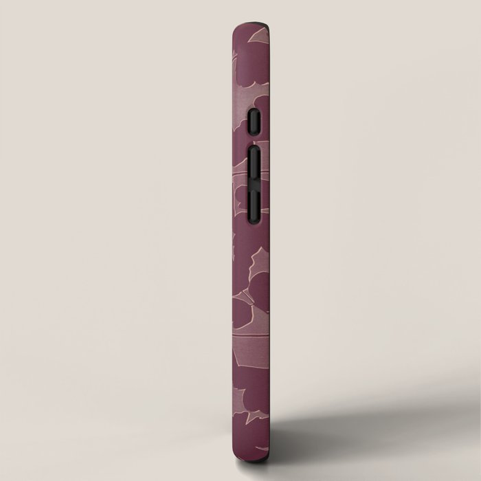 Shadow Poppies - Berry iPhone Case Gallery Image 2