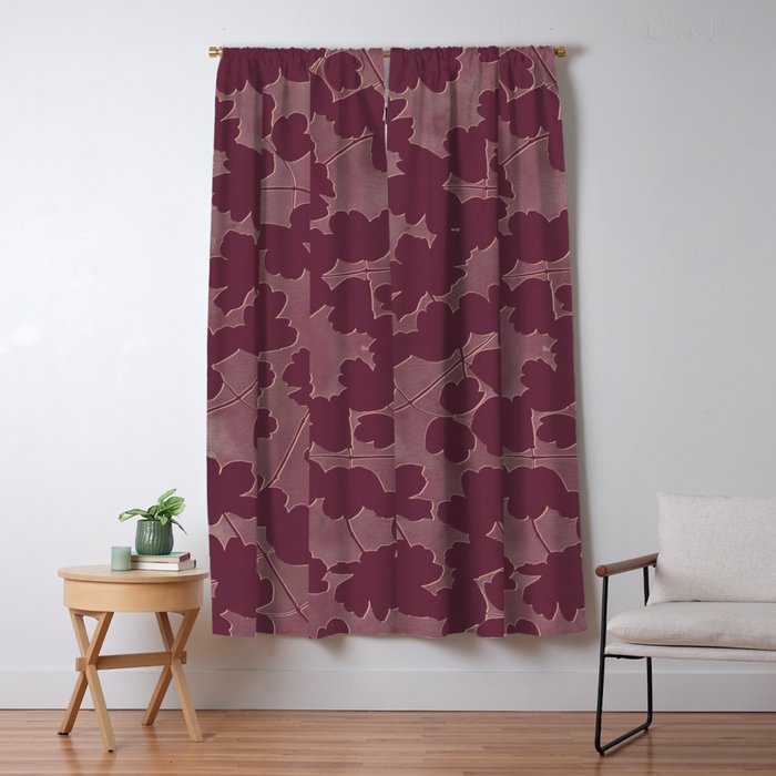Shadow Poppies - Berry Window Curtain Gallery Image 5