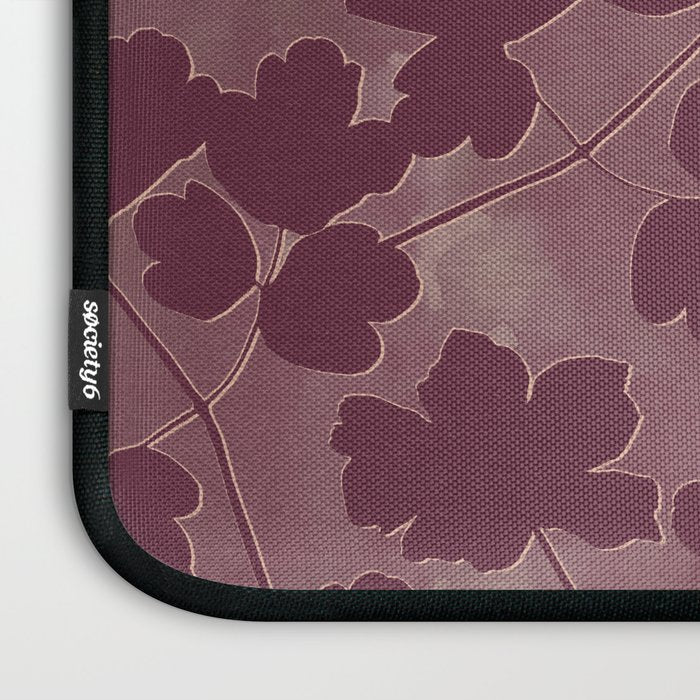 Shadow Poppies - Berry Laptop Sleeve Gallery Image 3