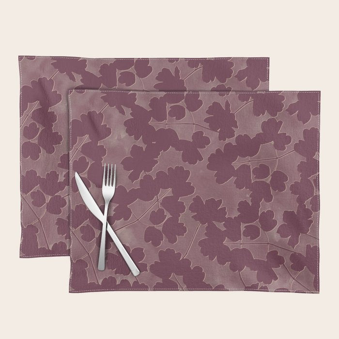 Shadow Poppies - Berry Placemat Gallery Image 1
