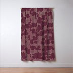 Shadow Poppies - Berry Window Curtain Gallery Image 3
