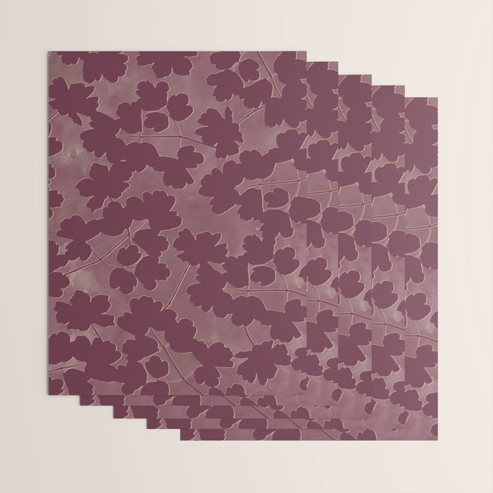 Shadow Poppies - Berry Wrapping Paper Gallery Image 3