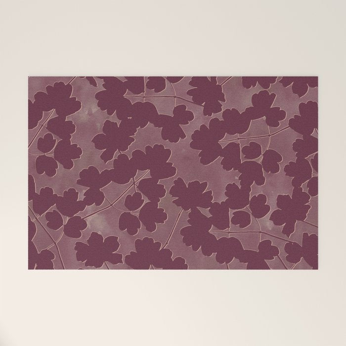 Shadow Poppies - Berry Welcome Mat Gallery Image 1