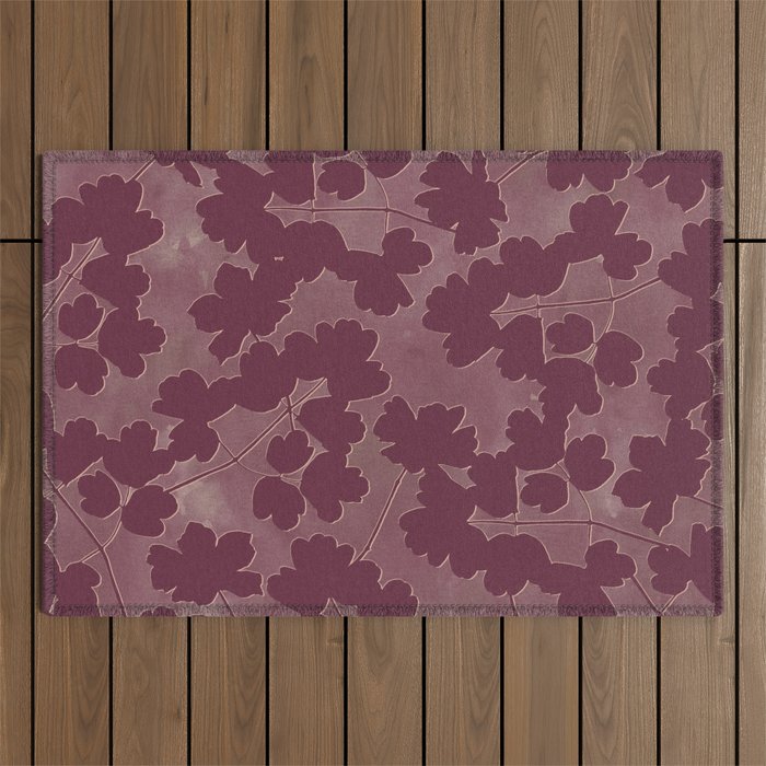 Shadow Poppies - Berry Outdoor Rug Gallery Image 1