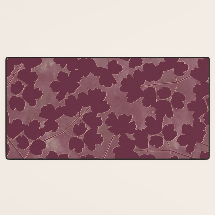 Shadow Poppies - Berry Desk Mat Gallery Image 3