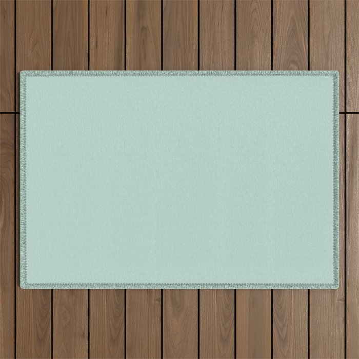 Duck Egg Solid Color Outdoor Rug Gallery Image 1