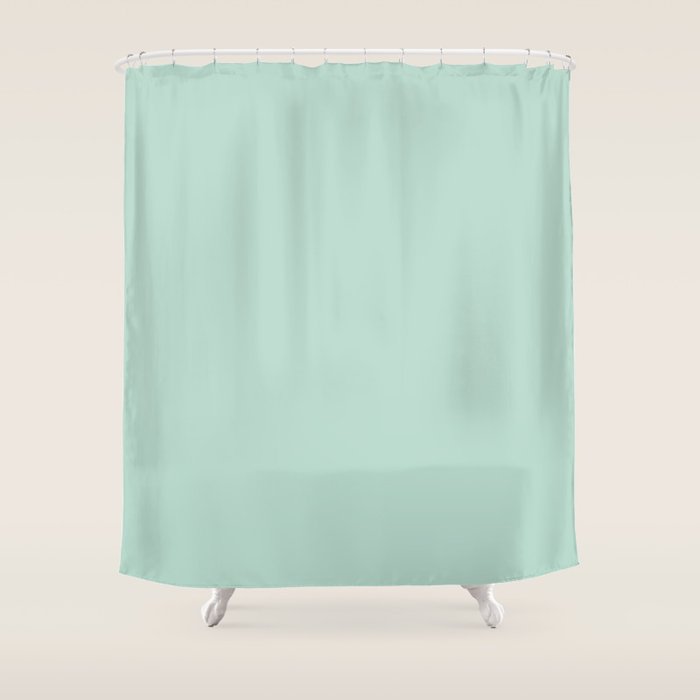 Duck Egg Solid Color Shower Curtain Gallery Image 1