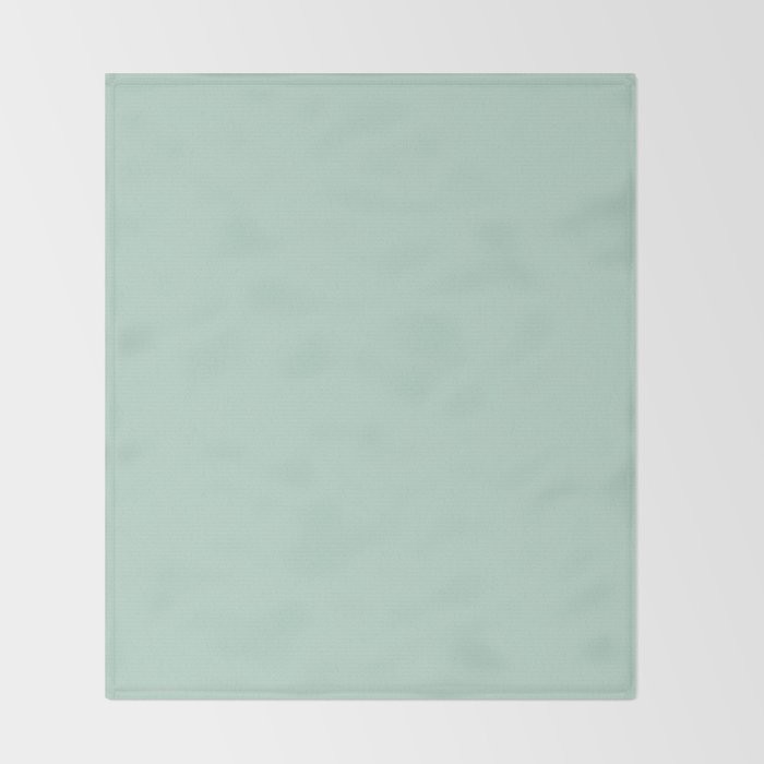 Duck Egg Solid Color Throw Blanket Gallery Image 2