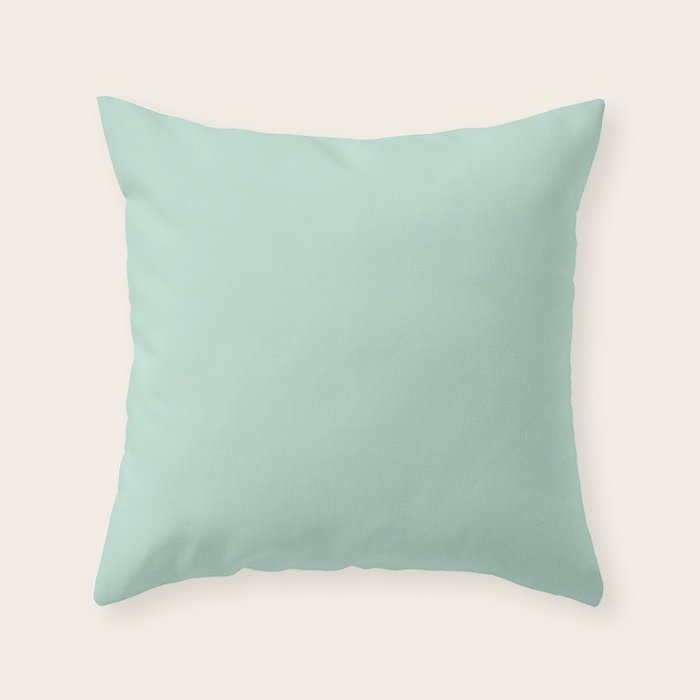 Duck Egg Solid Color Throw Pillow Gallery Image 1