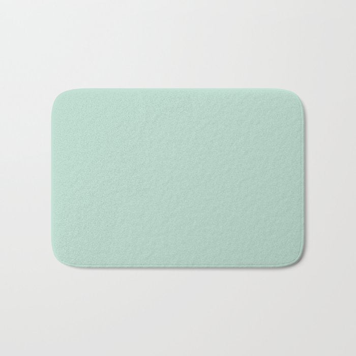 Duck Egg Solid Color Bath Mat Gallery Image 1