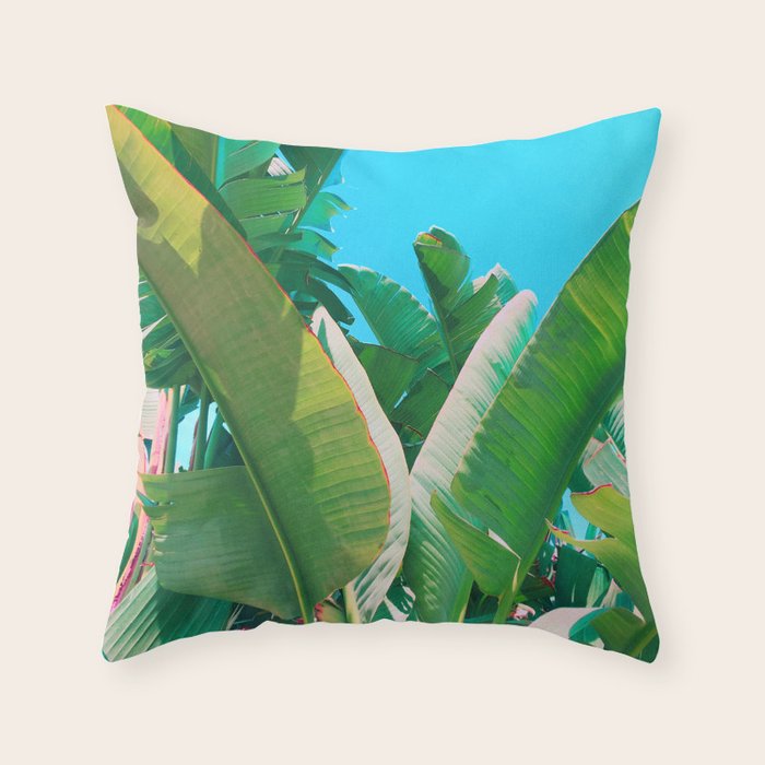 Pop Art Banana Leaf Throw Pillow Gallery Image 6