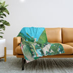 Pop Art Banana Leaf Throw Blanket Gallery Image 1