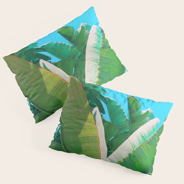 Pop Art Banana Leaf Pillow Sham Gallery Image 1