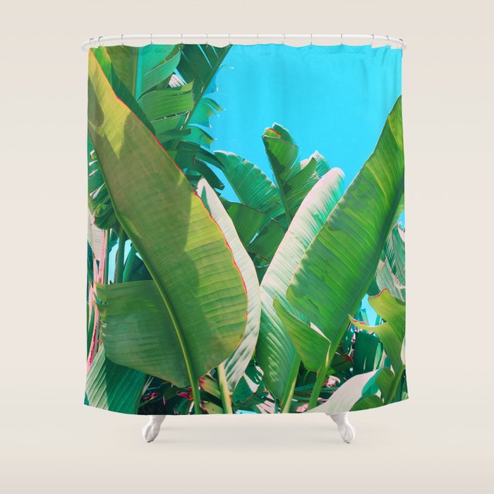 Pop Art Banana Leaf Shower Curtain Gallery Image 1