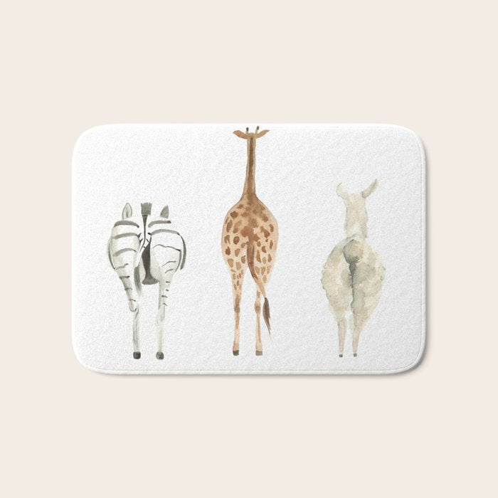 Cute animal butts Bath Mat Gallery Image 1